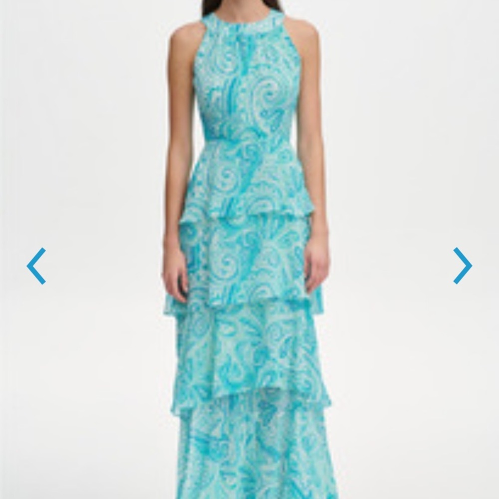 Tommy Hilfiger printed tiered maxi dress 16